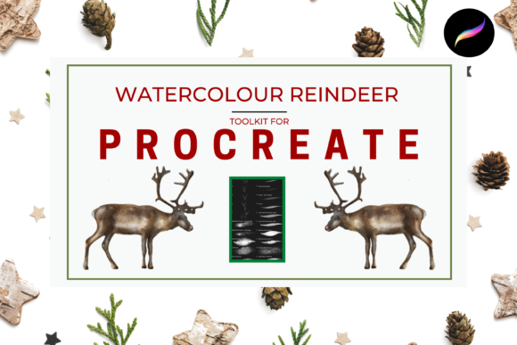 Bringing Holiday Magic to Life with Watercolour Reindeer for Procreate