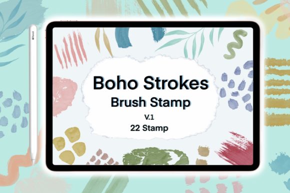 Elevate Your Digital Art with Stroke Color Boho Brush Stamps for Procreate