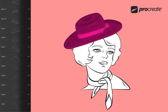 Evaluating Hat Procreate Stamps for Digital Illustration Workflows