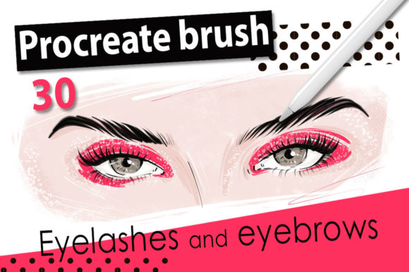 Evaluating the Procreate Brush Eyelashes Eyebrows Set for Digital Illustration
