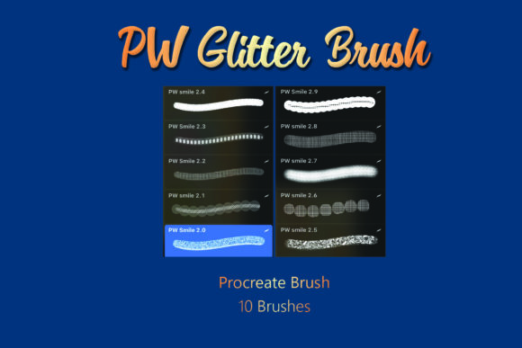 Evaluating the Pw Smile 2 Procreate Brush Glitter Brush Set for Digital Illustration