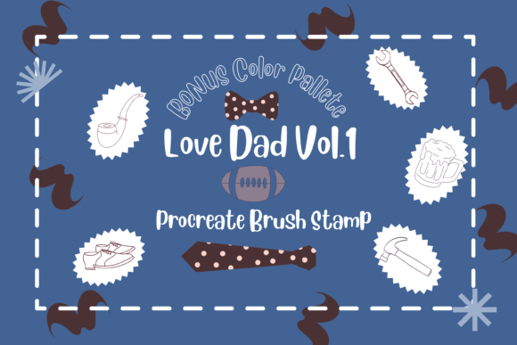 Expressing Affection Digitally: A Guide to the Procreate Brush Stamp Love Dad Collection