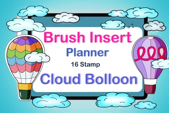 Stamp Cloud Balloon Brush Insert Planner Guide